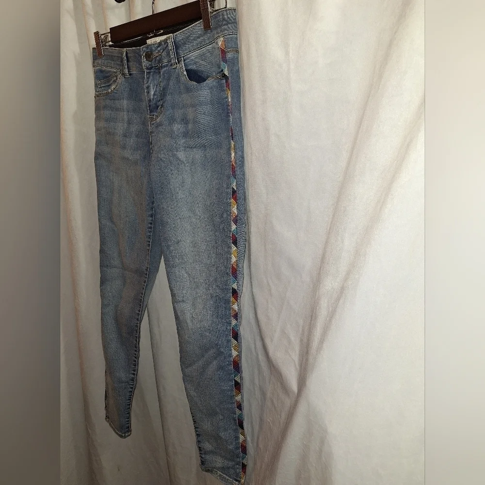 Knox Rose Light Blue Denim with Gold Stitching